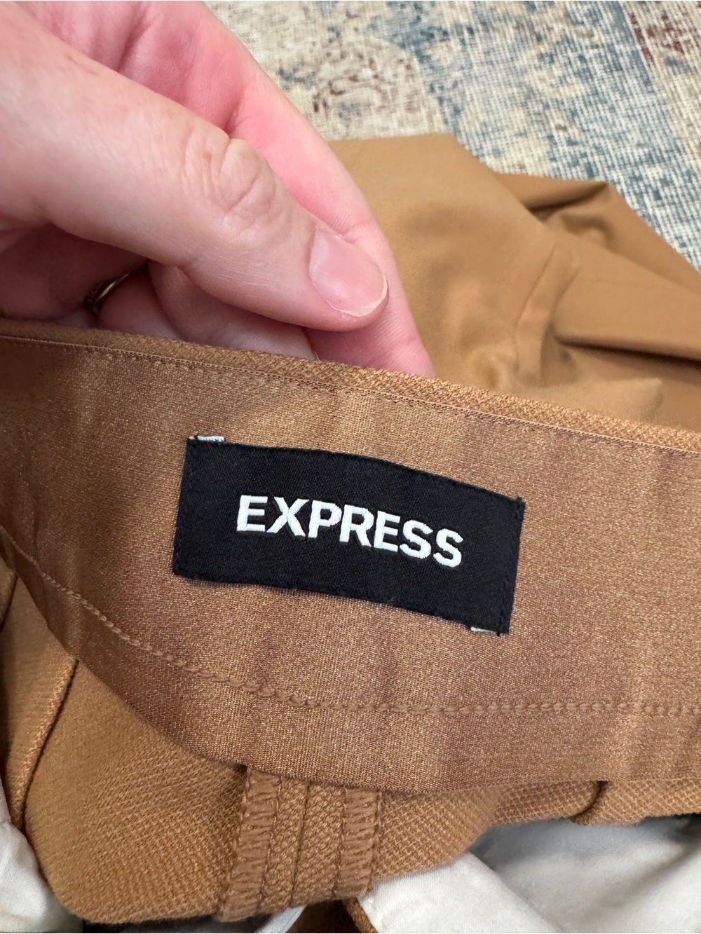 Express Women’s Flare Leg Pants in Camel - Picture 10 of 10
